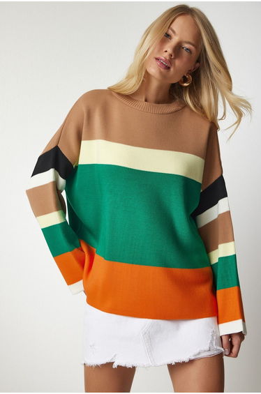 Happiness İStanbul Multicolor Knitted Sweater