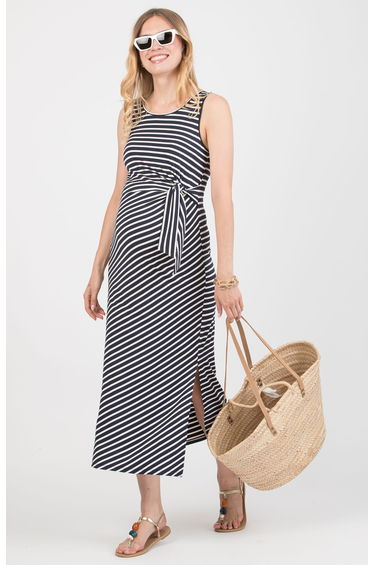 Karen Striped Maternity Dress