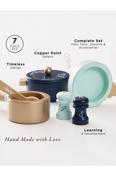 Le Toy Van Pots & Pans Kitchen Accessries (Pot - W: 14cm D: 11cm H: 5cm) product thumbnail 3