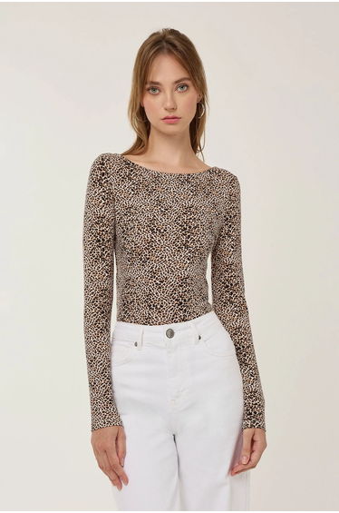 Slim Fit Animal Print Top