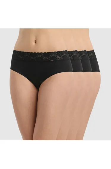 Pack of 4 Maxi Knickers in Stretch Cotton