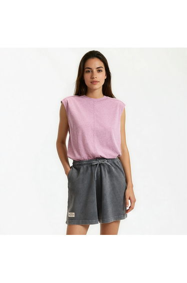 Sleeveless Crew Neck T-Shirt