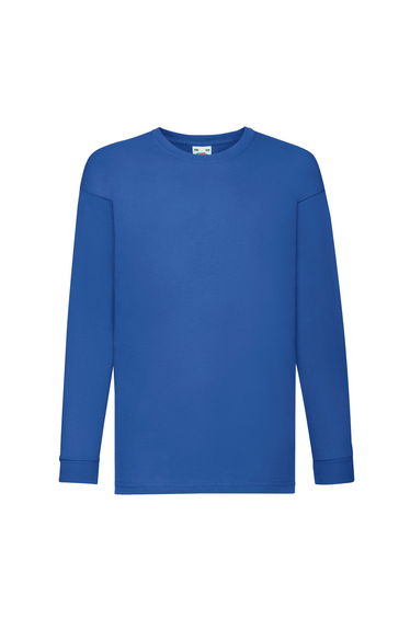 Fruit of the Loom Childrens/Kids Value Long-Sleeved T-Shirt - Royal Blue