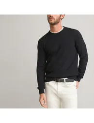 Merino Wool Jumper/Sweater with Crew Neck - 1