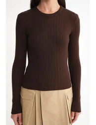 Mixray Soft Textured Ribbed Fitted Top - 4