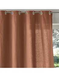 Panama Plain Single Cotton Curtain with Eyelets - 5