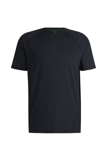 Boss Mens Tonal Logo Crew Neck Raglan T-Shirt - Black