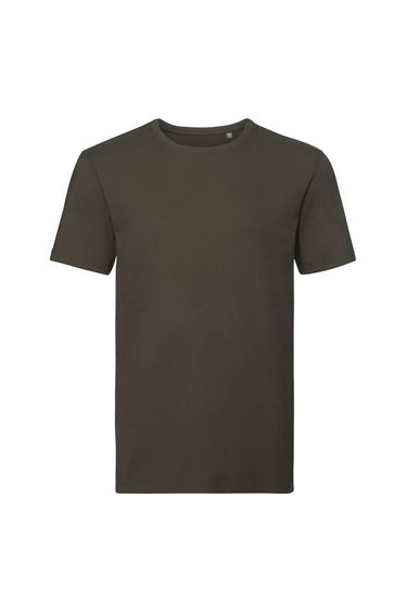 Russell Mens Organic Short-Sleeved T-Shirt - Dark Olive