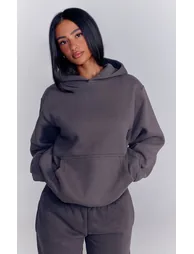Petite Charcoal Zip Through Hoodie - 1