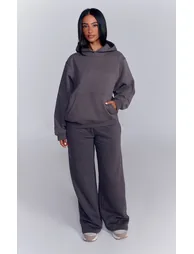 Petite Charcoal Zip Through Hoodie