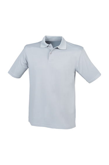 Henbury Mens Coolplus® Pique Polo Shirt - Silver Grey