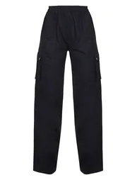 Black Wide Leg Cargo Trouser - 2