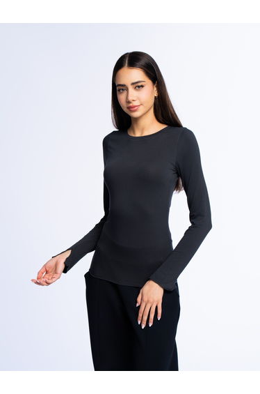 Essential Long Sleeve Top - SEASONAL BLACK