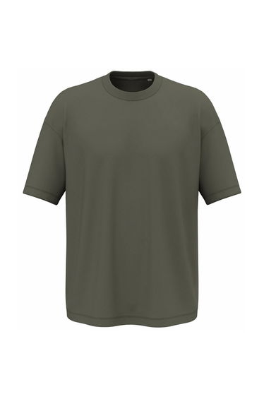 Native Spirit Mens Oversized T-Shirt - Organic Khaki
