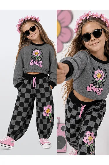 Smile Girl's Tracksuit Set