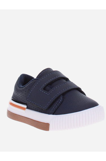Flat Sneakers with Hook and Loop Closure