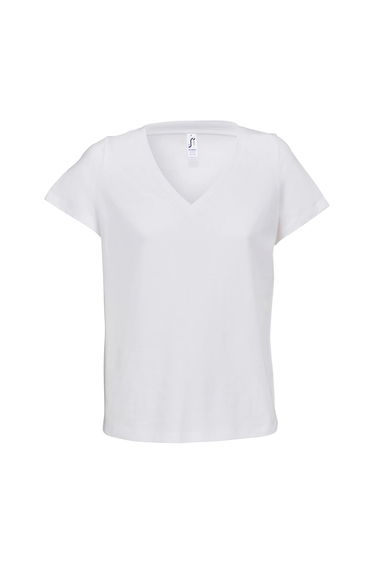 SOLS Womens/Ladies Regent V Neck T-Shirt - White