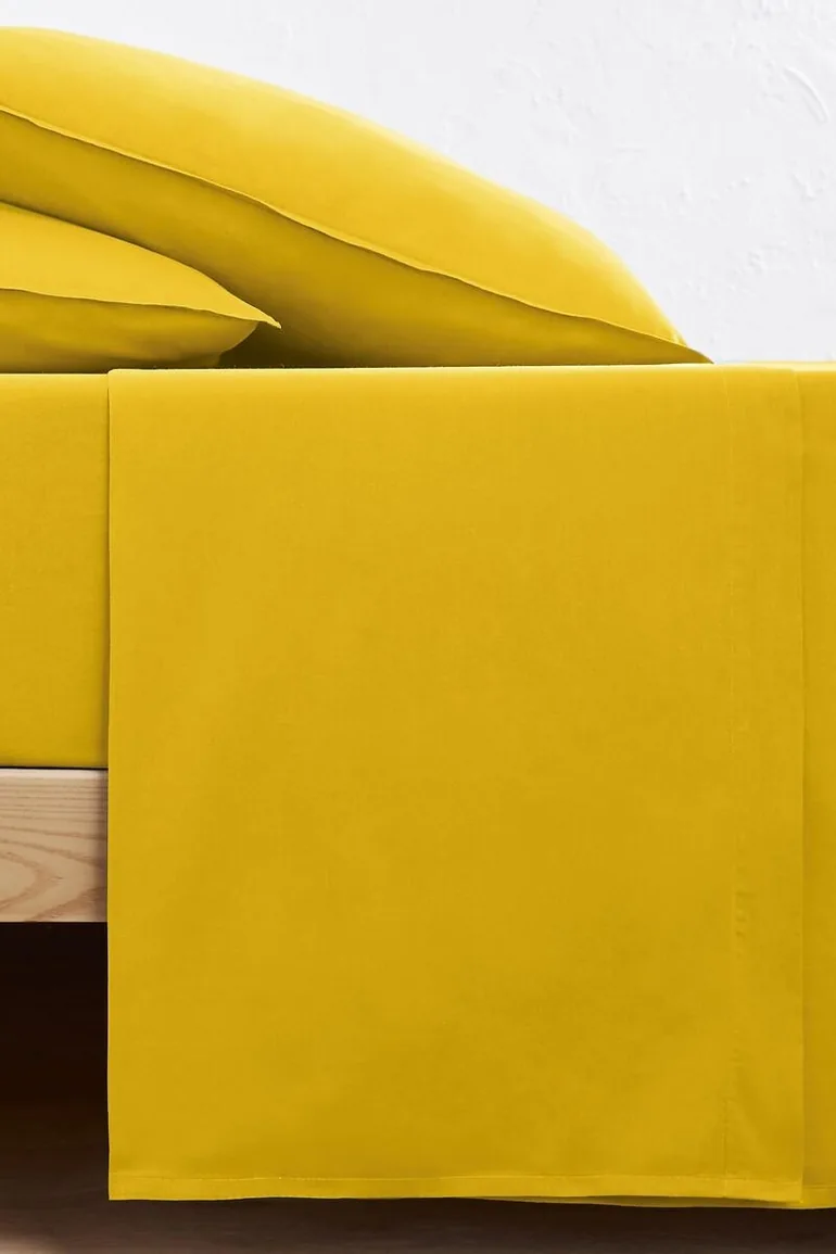 شرشف سرير سادة بقطن مغسول