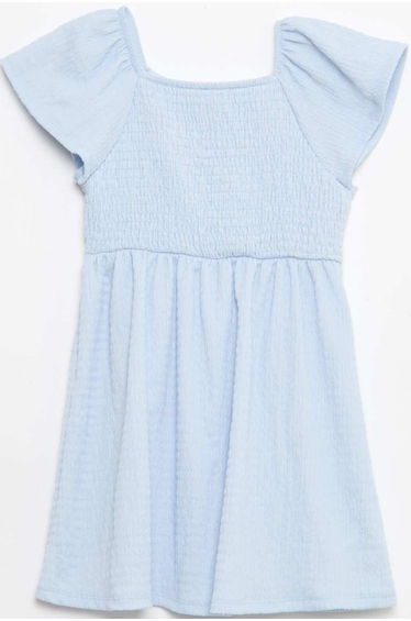 Textured knit dress BLUE