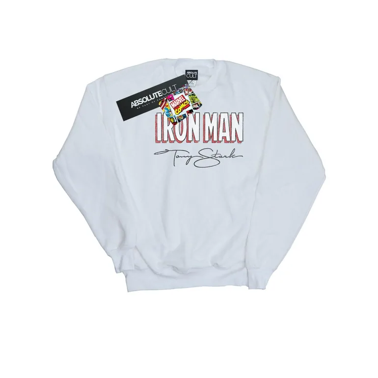 Marvel Womens/Ladies Iron Man AKA Tony Stark Sweatshirt - White - 1