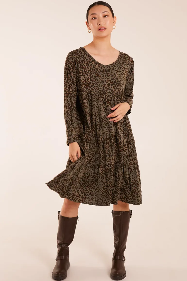 white christmas dresses Clara Cotton Check Tiered Mini Smock Dress | Disturbia
