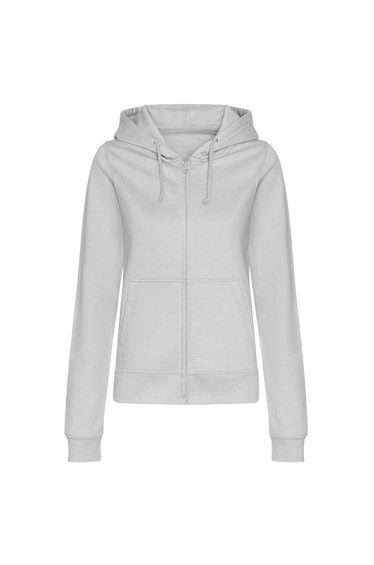 Awdis Womens/Ladies Full Zip Hoodie - Heather Grey