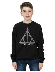 Harry Potter Boys Deathly Hallows Symbol Sweatshirt - Black