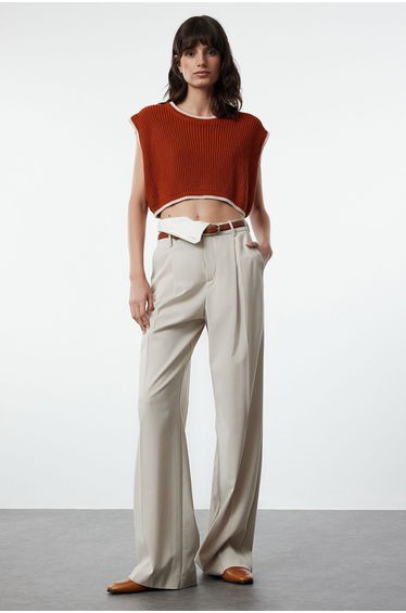 Tile Crop Knitwear Sweater