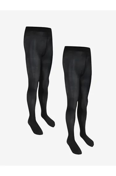 Zeco Girls School Opaque Tights (2 Pack) in Black