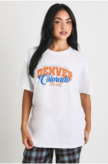 Denver Colorado Printed T-Shirt - white