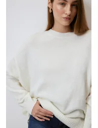 SOLID COLOR OVERSIZE SWEATER - 4