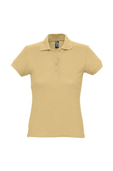 SOLS Womens/Ladies Passion Pique Short Sleeve Polo Shirt - Sand