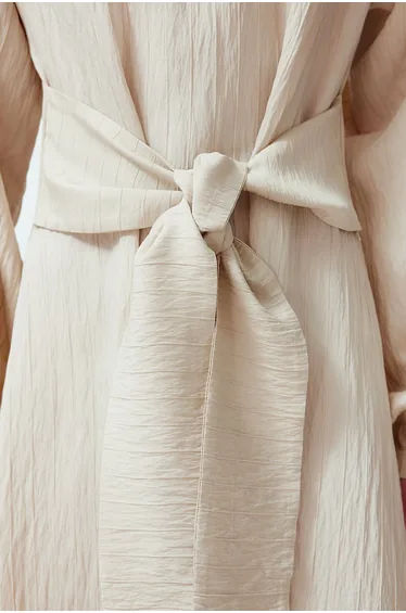 فستان ماكسي بيج عمودي بأكمام طويلة