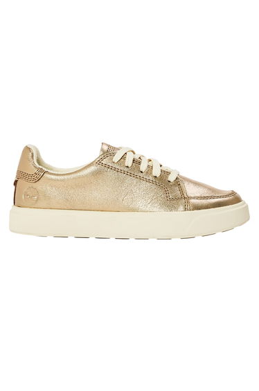 Timberland Womens/Ladies Leather Trainers - Metallic Gold