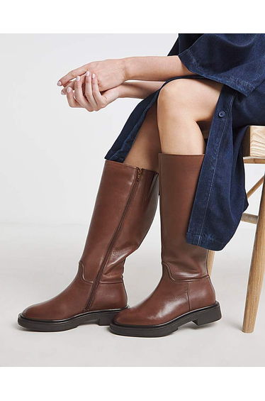Leather Knee Riding Boots Ex Wide SC