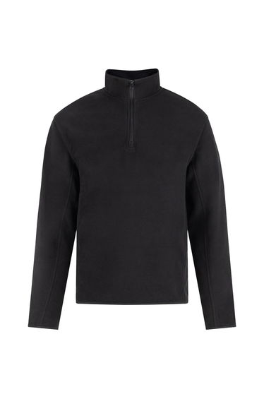 PRO RTX Mens Quarter Zip Fleece Jacket - Black