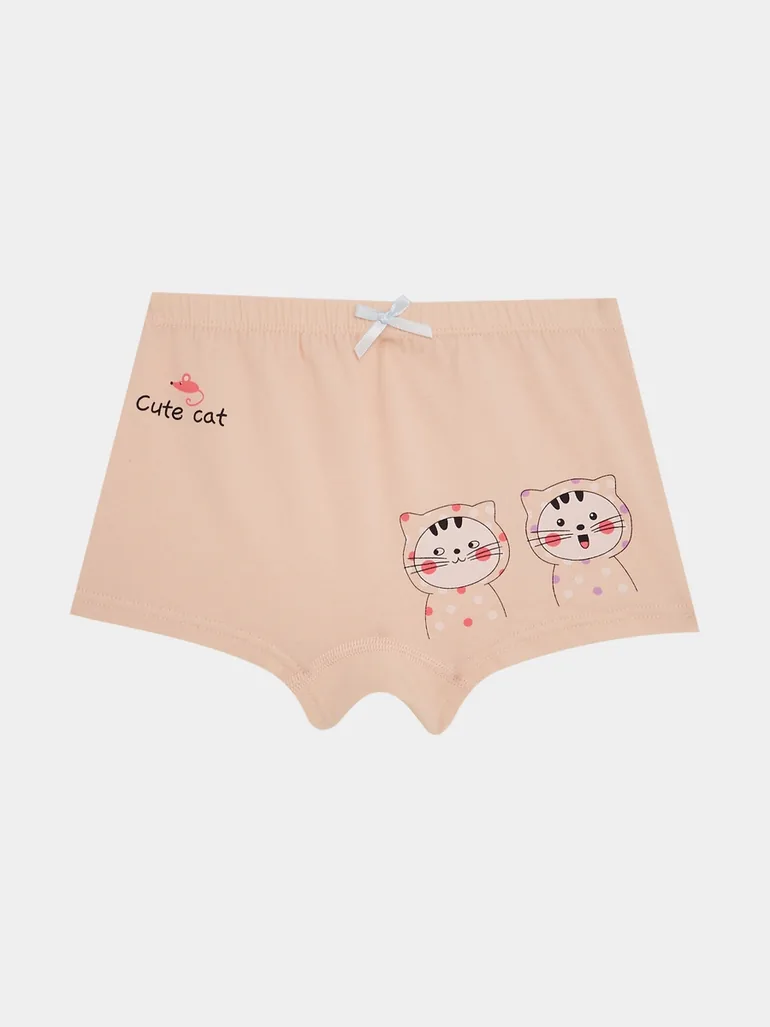 Pack of 4 - Cutie Cat Print Briefs - 2