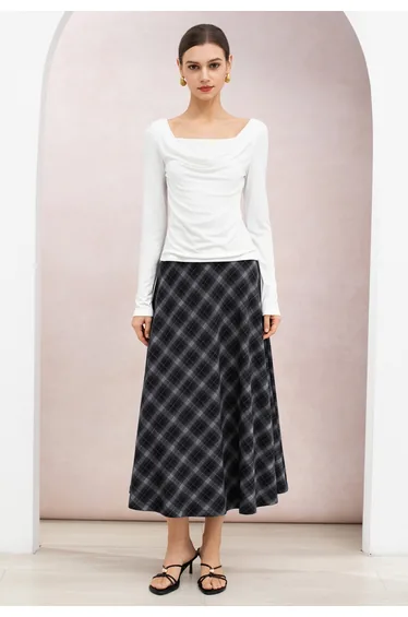 تنورة شيك ويش متعدد الالوان ميداكسي