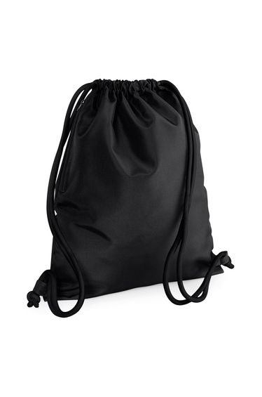Bagbase Icon Drawstring Bag - Black/Black