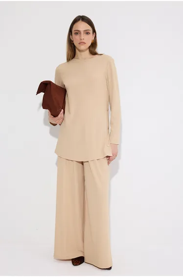 KNIT TUNIC TROUSERS SET