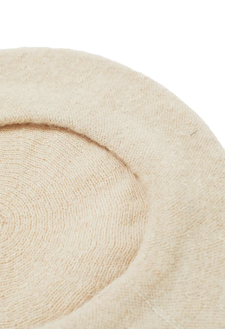 Parisian Flair Bowknot Knit Beret in Sand - 2