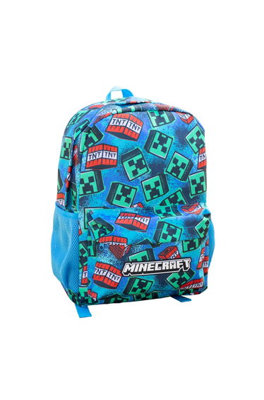 Minecraft Childrens/Kids Logo Backpack - Blue
