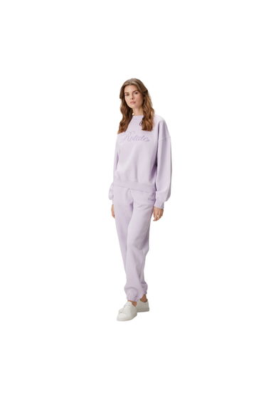 Rotate Sunday Womens/Ladies Embroidered Logo Sweatshirt - Purple