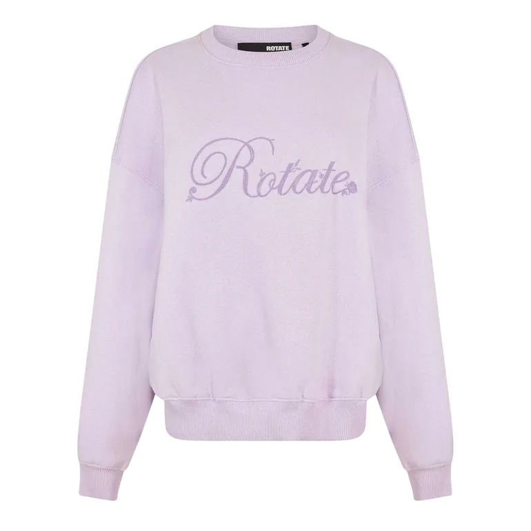 Rotate Sunday Womens/Ladies Embroidered Logo Sweatshirt - Purple - 3