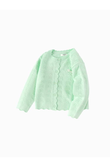 Girls' Knitted Cardigan With Front Buttons