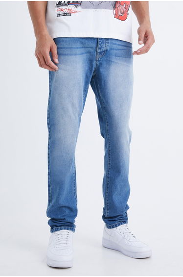 Tall Slim Rigid Jean - mid blue