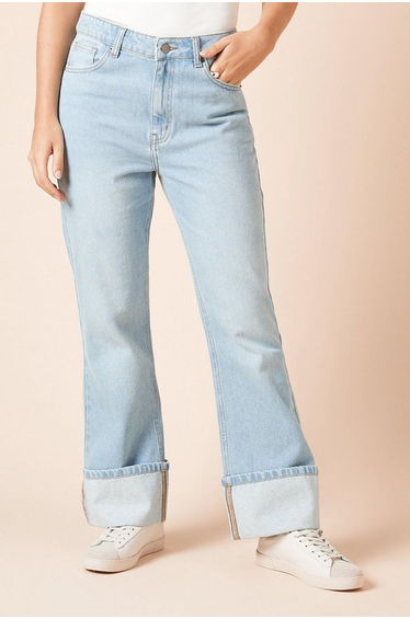 Straight Jean With Turn Up