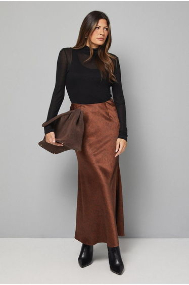 Satin Bias Cut Skirt