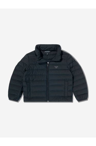 Emporio Armani Boys Down Padded Puffer Jacket in Navy