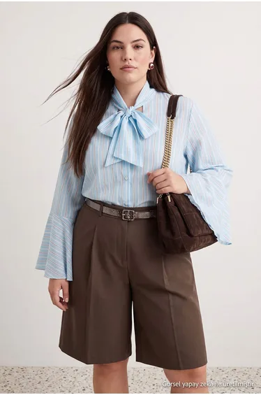 Multicolored Woven Plus Size Blouse